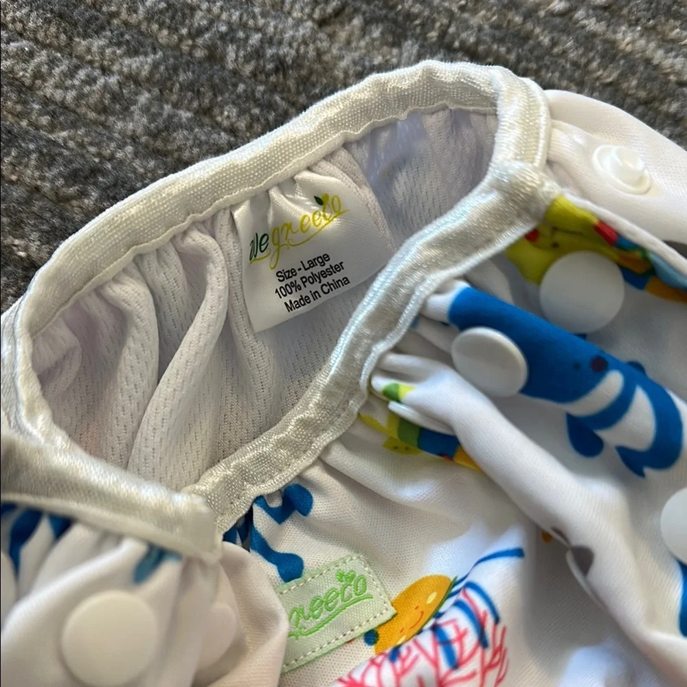 White and Blue Diaper Covers for Accessories